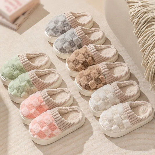 もこもこ冬用スリッパ|ふわふわ暖かい 室内履き