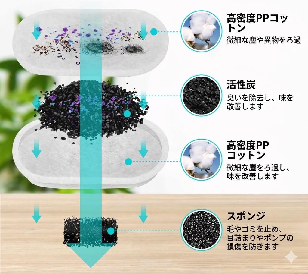 ステンレス製 自動給水器 猫・犬用