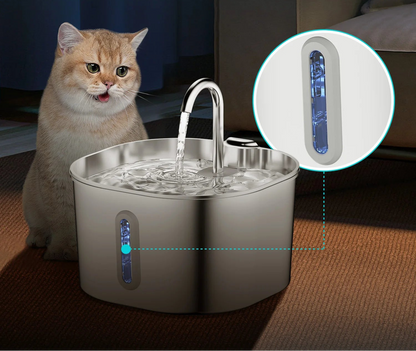 ステンレス製 自動給水器 猫・犬用