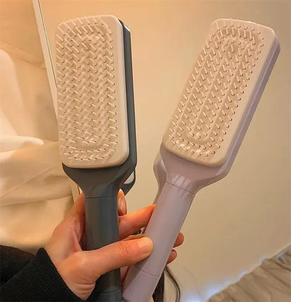 ワンタッチ自動クリーニングヘアブラシ
