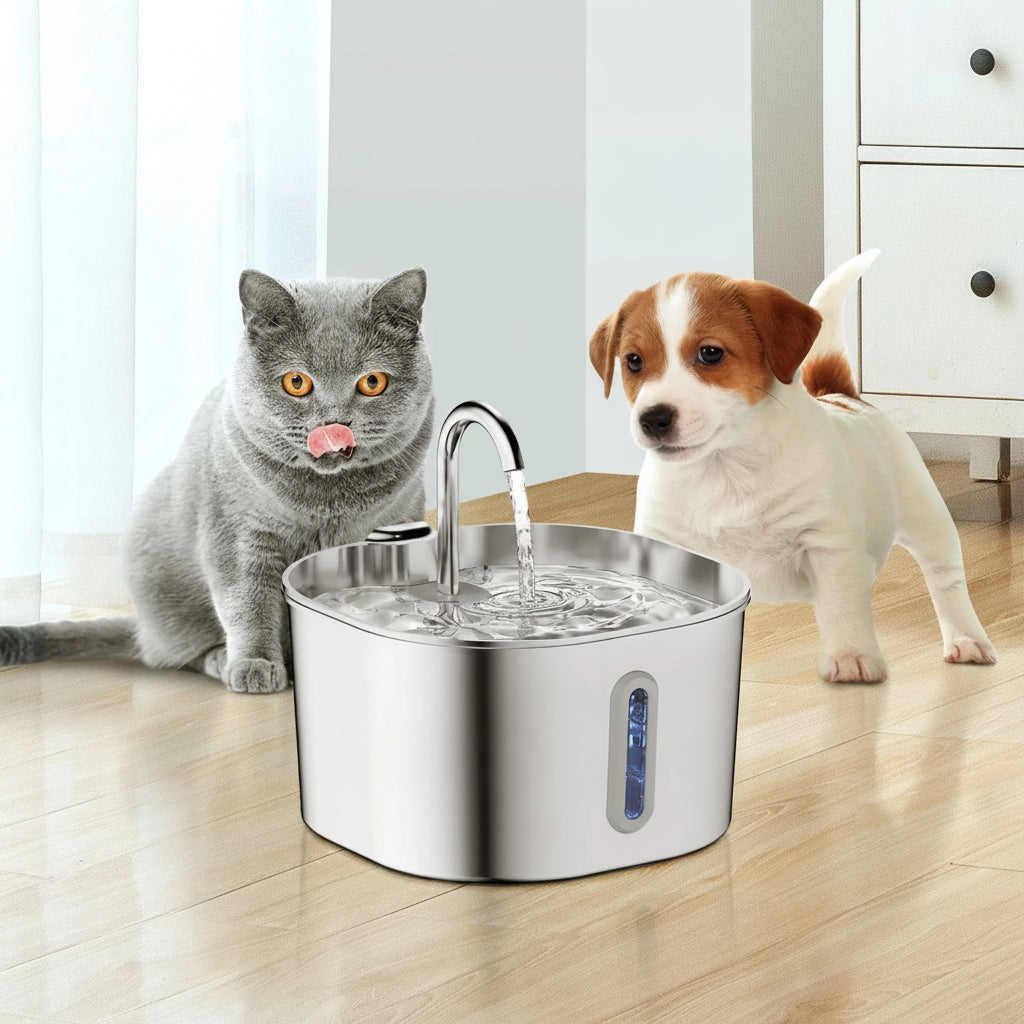 ステンレス製 自動給水器 猫・犬用