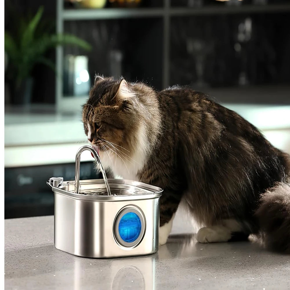 ステンレス製 自動給水器 猫・犬用